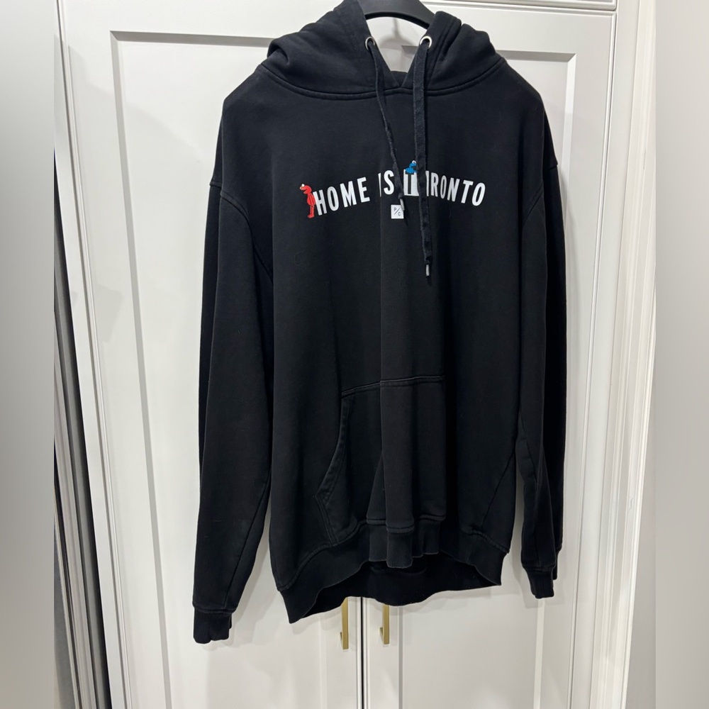 Peace Collective Elmo Cookie Monster Black "Home Is Toronto" Graphic Hoodie Lg